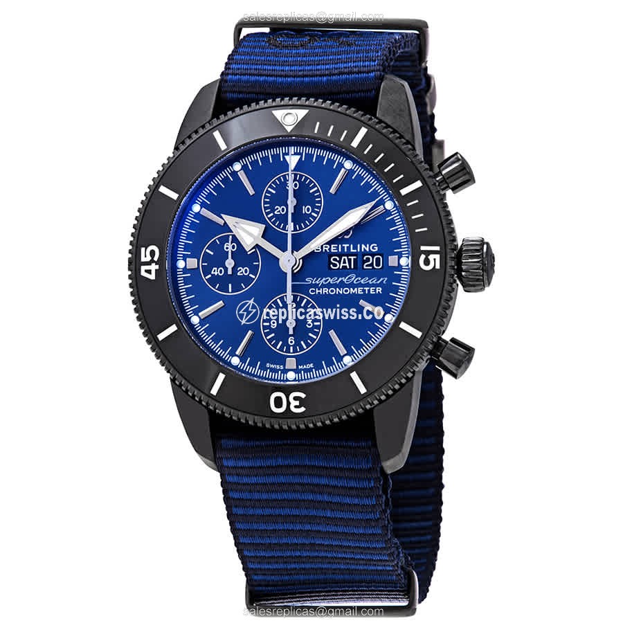 Breitling Superocean Heritage Replica - Automatic - Steel - Blue Dial - Canvas Strap