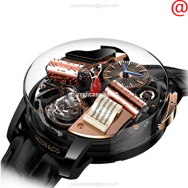 Jacob & Co Opera Titanium Manual Wind - Sapphire Crystal - Black Dial - Luxury Replica OPERA Watch