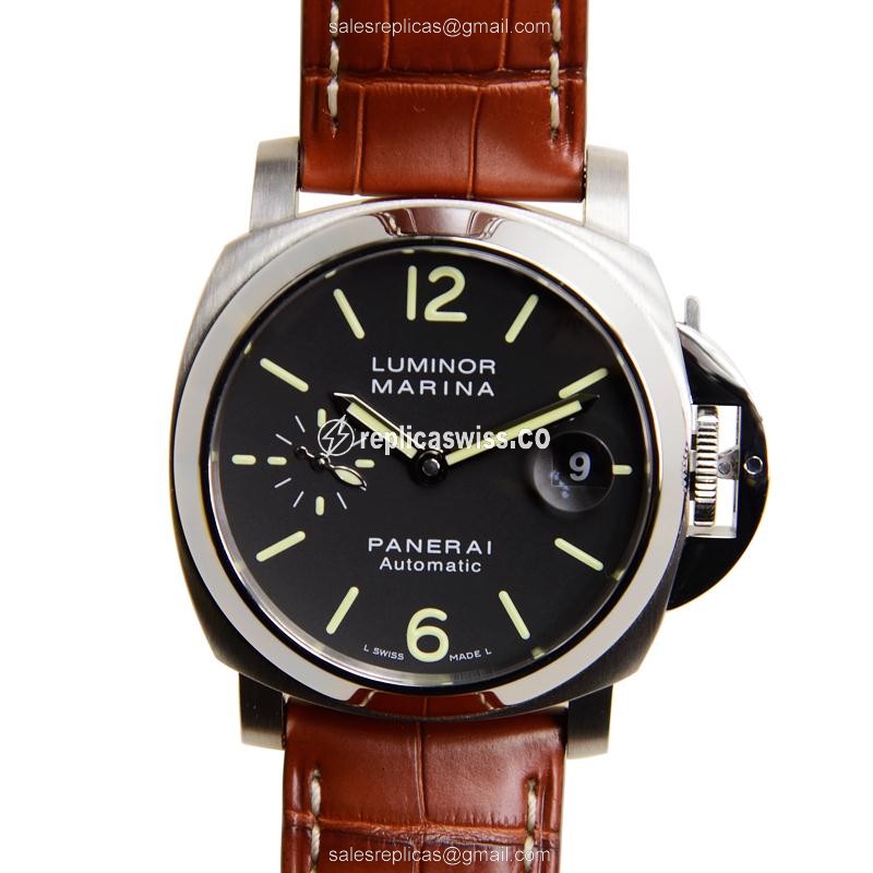 Panerai Luminor Replica - Automatic - Steel - Black Dial - 44mm