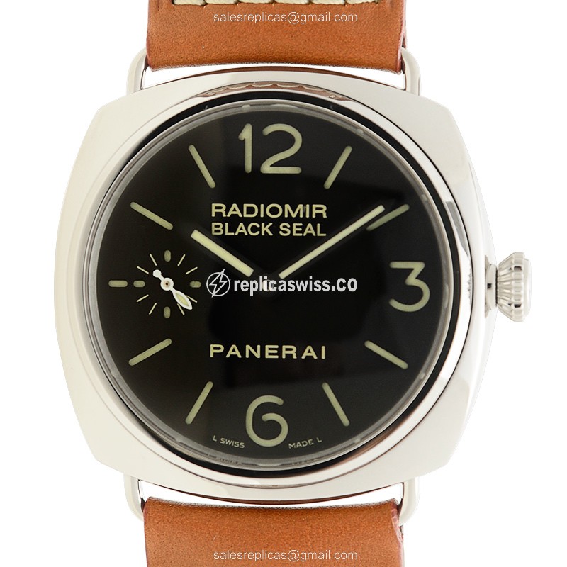 Panerai PAM00183 RADIOMIR - Manual - Stainless Steel - Black Dial - Brown Cowhide - Buckle - Luxury Replica RADIOMIR Watch