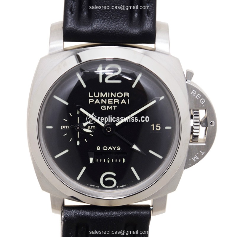 Panerai PAM00233 LUMINOR - Manual - Steel Case - Black Dial - Black Cowhide - Buckle