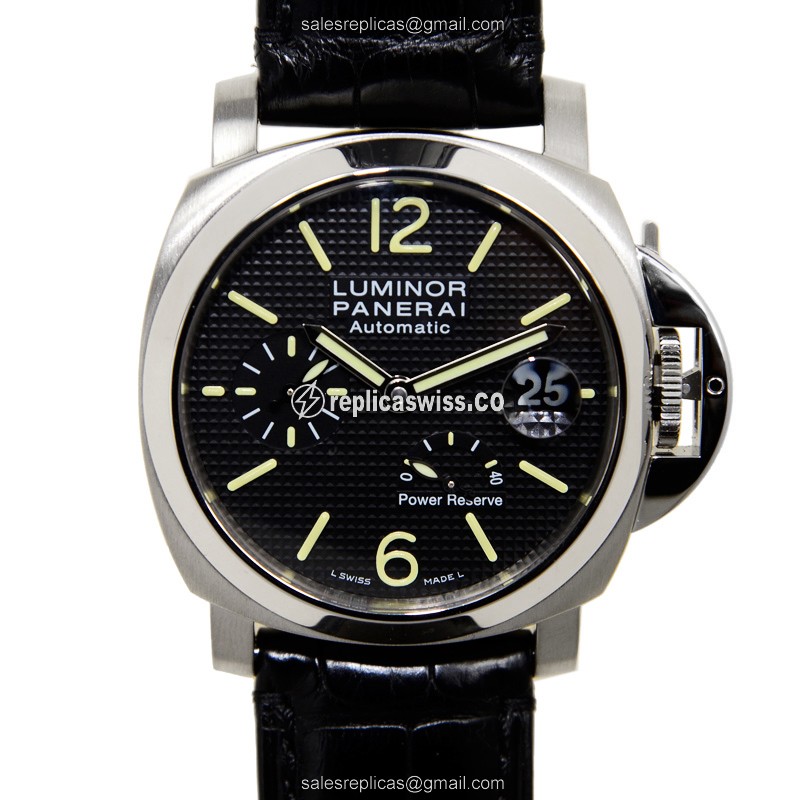 Panerai PAM00241 LUMINOR Replica - Automatic - Steel - Black Dial - Alligator Black Clasp - Luxury Replica LUMINOR Watch