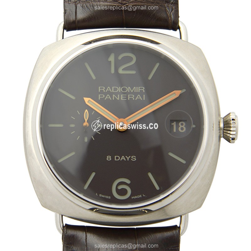 Panerai PAM00346 RADIOMIR - Manual Wind - Titanium Case - Brown Dial - Alligator Brown Strap - Luxury Replica RADIOMIR Watch
