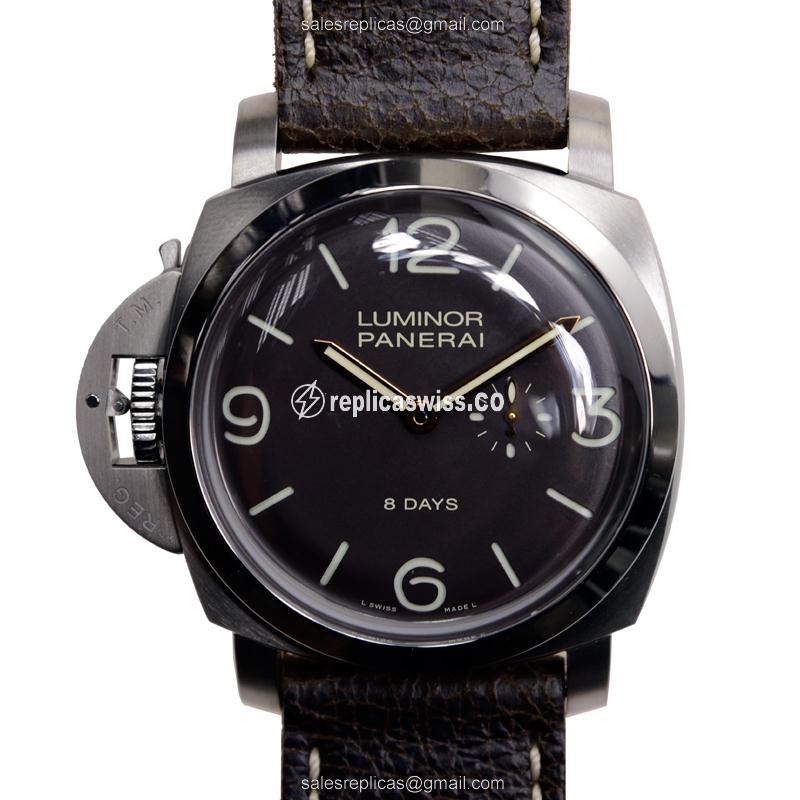 Panerai PAM00368 Luminor - Manual Wind - Titanium Case - Brown Dial - Brown Cowhide Strap