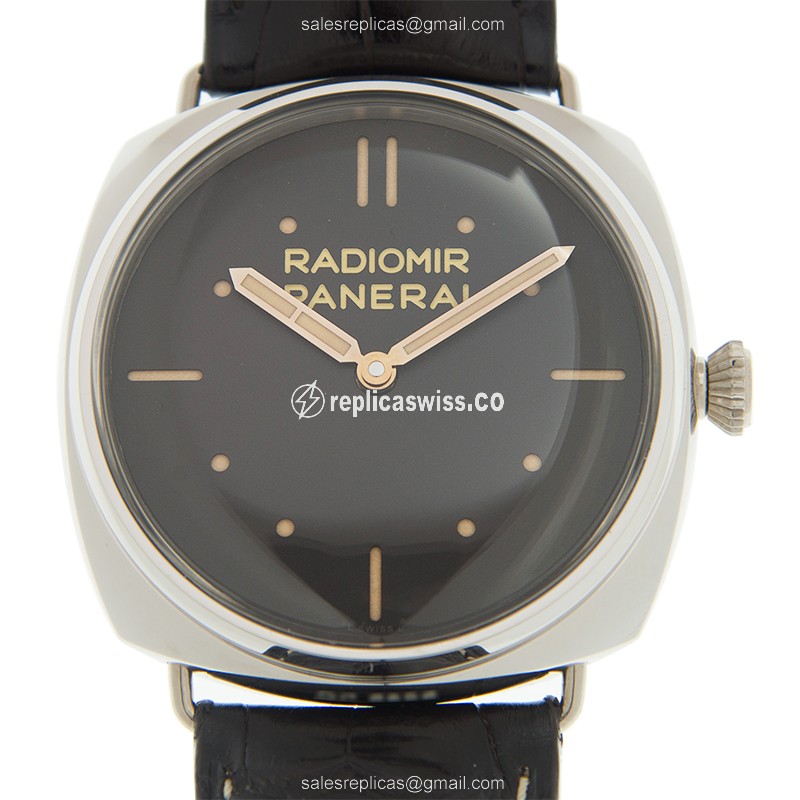 Panerai PAM00373 RADIOMIR - Manual Wind - Platinum Case - Brown Dial - Alligator Strap Buckle