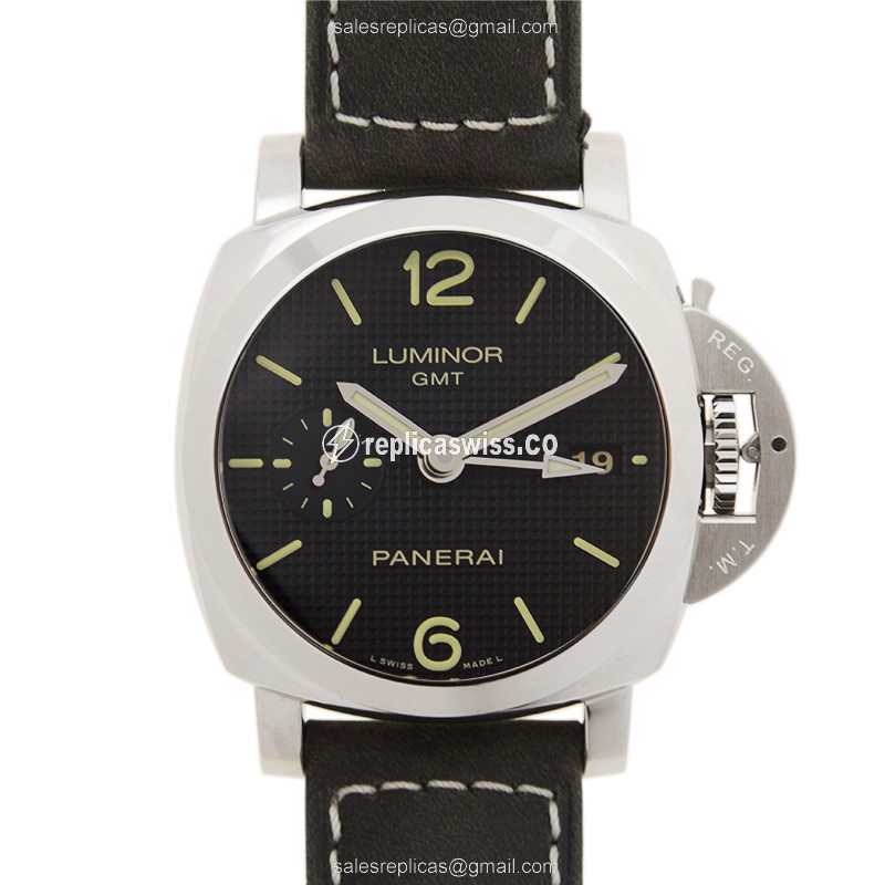 Panerai PAM00535 Replica - Automatic - Stainless Steel - Black Dial - Cowhide Black Strap - Buckle Clasp