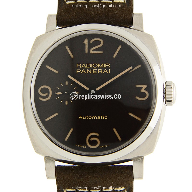 Panerai PAM00619 RADIOMIR - Automatic - Titanium Case - Brown Dial - Brown Cowhide Strap - Luxury Replica RADIOMIR Watch