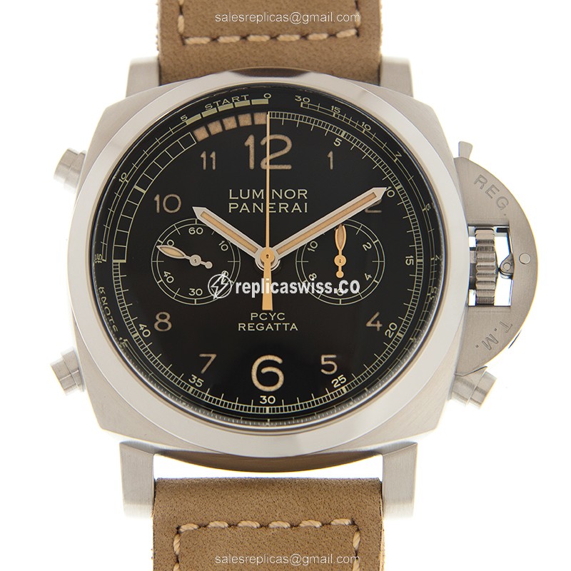 Panerai PAM00652 LUMINOR - Auto Titanium Case - Black Dial - Brown Cowhide