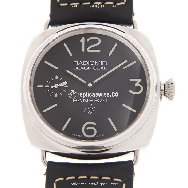 Panerai PAM00754 RADIOMIR Replica - Manual - Steel Case - Black Dial - Leather Strap - Buckle Clasp - Luxury Replica RADIOMIR Watch