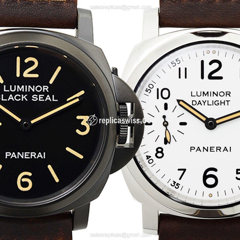 Panerai PAM00785 LUMINOR Replica - Manual - Stainless Steel - White Dial - Brown Leather Strap - Luxury Replica LUMINOR Watch
