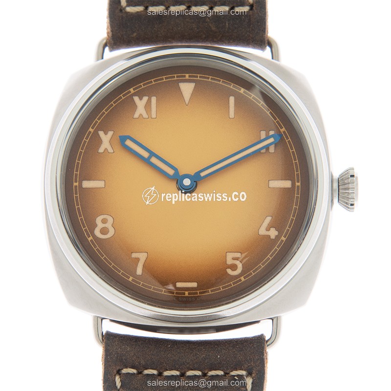 Panerai PAM00931 RADIOMIR - Manual Wind - Steel Case - Brown Dial - Brown Cowhide Strap - Buckle Clasp - Luxury Replica RADIOMIR Watch