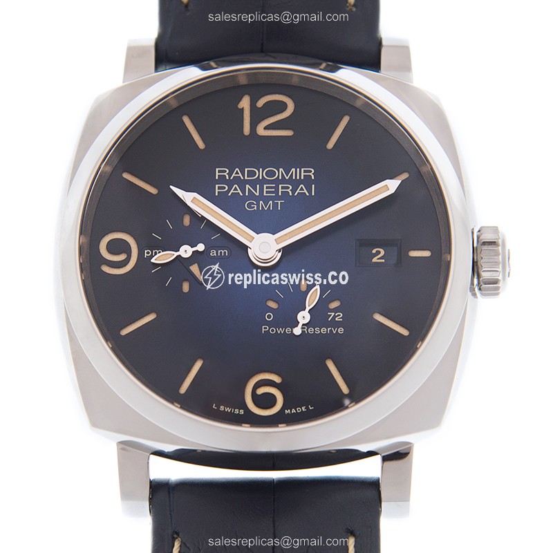 Panerai PAM00946 RADIOMIR - Automatic - Steel Case - Blue Dial - Leather Blue Strap