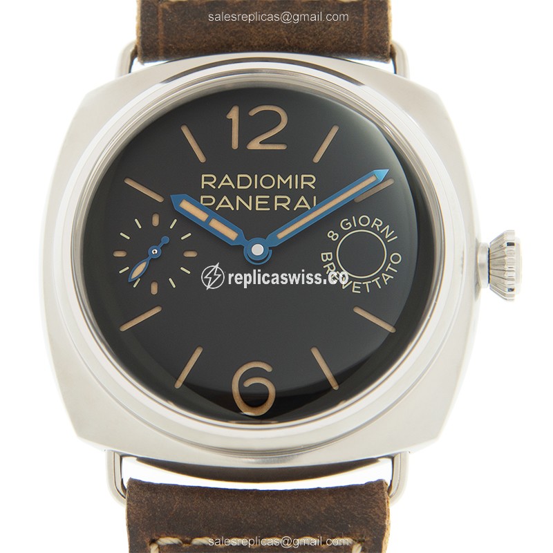 Panerai PAM00992 Replica - Manual - Steel - Black - Brown Leather - Buckle Clasp