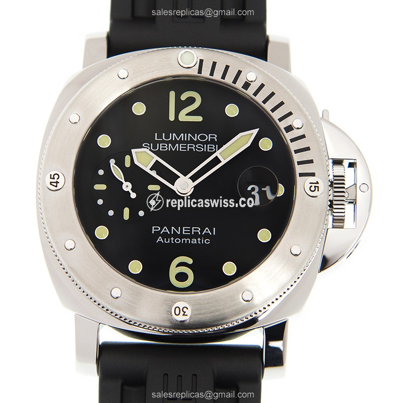 Panerai PAM01024 Luminor - Automatic - Steel - Black - Rubber Strap - Buckle Clasp