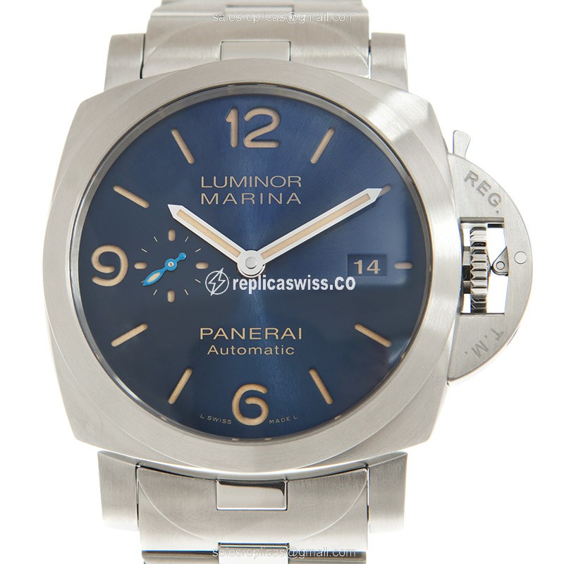 Panerai Luminor Marina Replica - Automatic - Blue Dial - Steel