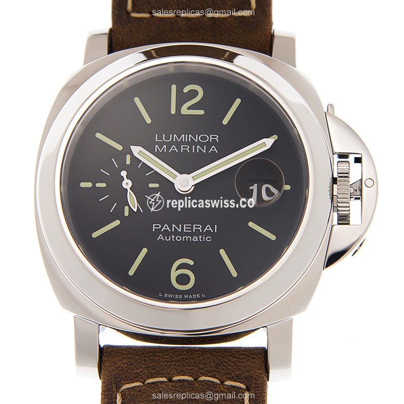 Panerai Luminor Replica - Automatic - Steel - Black Dial - 40mm