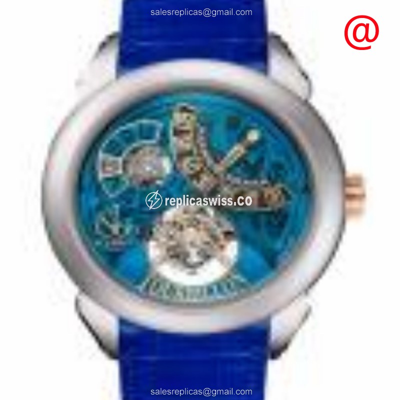 Jacob & Co PT510.24.NS.MB.AAE4A PALATIAL - Manual Wind - Titanium Case - Blue Dial