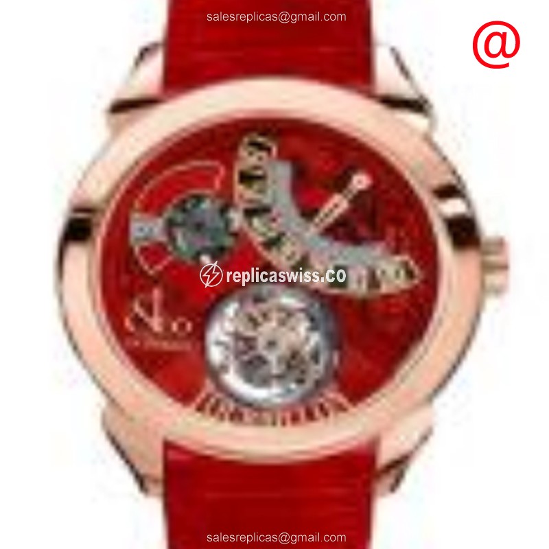 Jacob & Co PT510.40.NS.MR.ADD4A - Manual Wind - 18kt Rose Gold - Red Dial - Mirrorless - Luxury Replica PALATIAL Watch