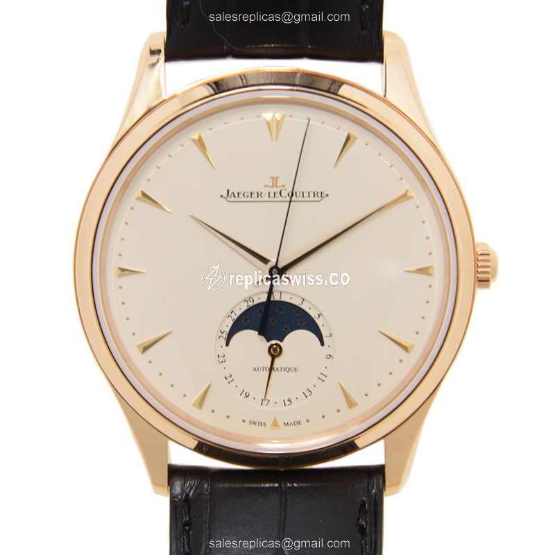 Jaeger-Lecoultre Q1362520 Master Ultra Thin - Automatic - 18kt Rose Gold - Beige Dial