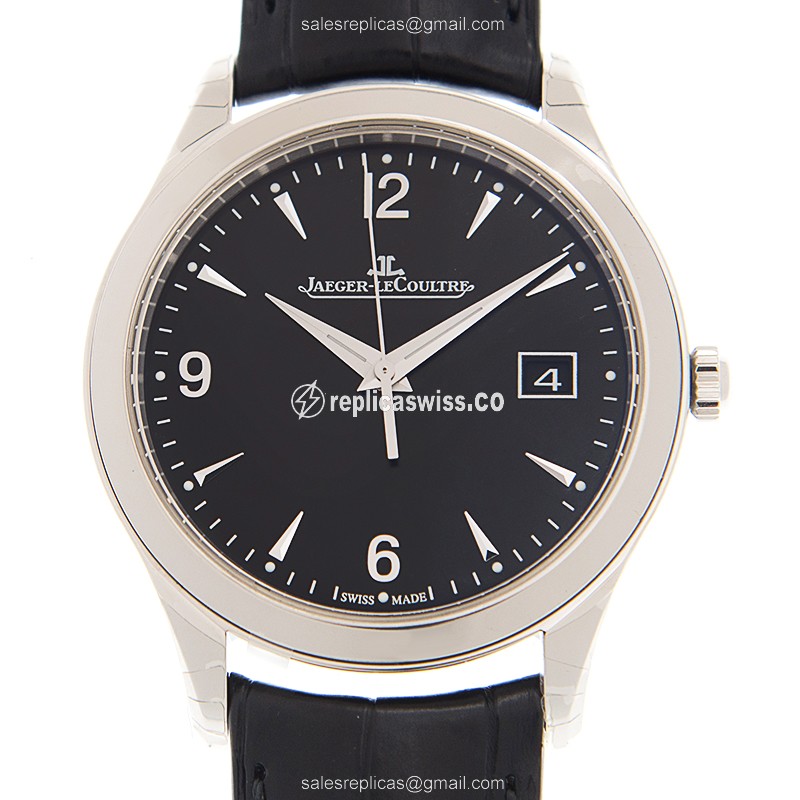 Jaeger-Lecoultre Q1548471 Replica - Ultra Thin - Automatic - Black Dial - Leather Strap