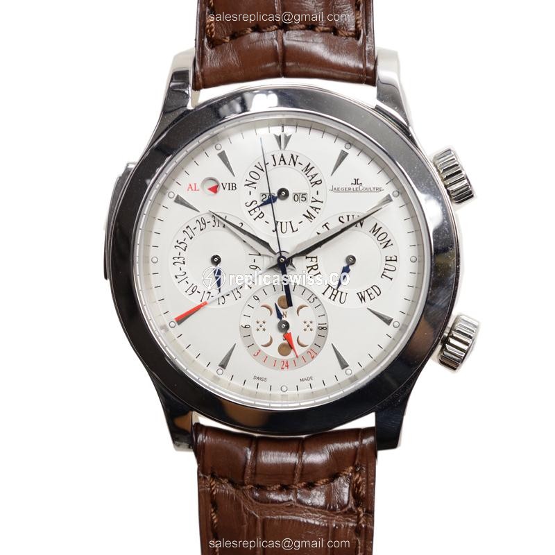 Jaeger-Lecoultre Q163842A Master Ultra Thin - Auto - Stainless - Silver Dial - Brown Alligator Strap