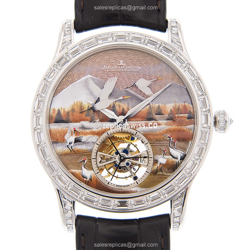 Jaeger-Lecoultre Q16634E7 Replica - Ultra Thin - Automatic - 18kt White Gold - Diamond Accents