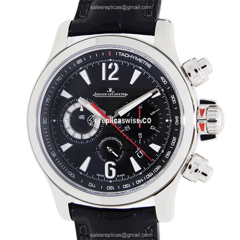 Jaeger-Lecoultre Q1758421 Master Ultra Thin - Automatic - Steel Case - Black Dial - Alligator Strap
