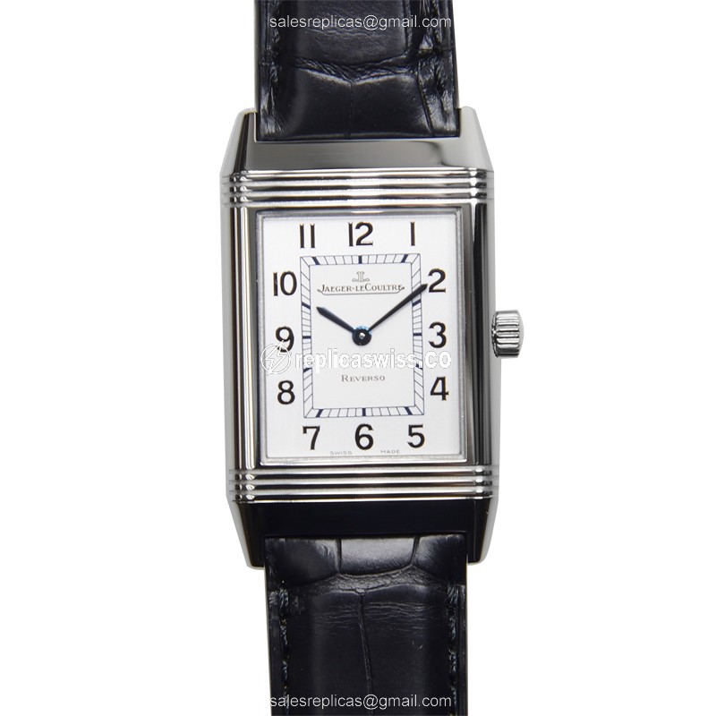 Jaeger-Lecoultre Q2518412 REVERSO - Quartz - Stainless Steel - White Dial - Black Alligator Strap