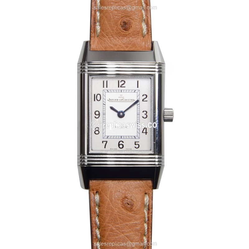 Jaeger-Lecoultre Q2608411 REVERSO - Manual - Silver Dial - Brown Leather - Sapphire Crystal - Luxury Replica REVERSO Watch