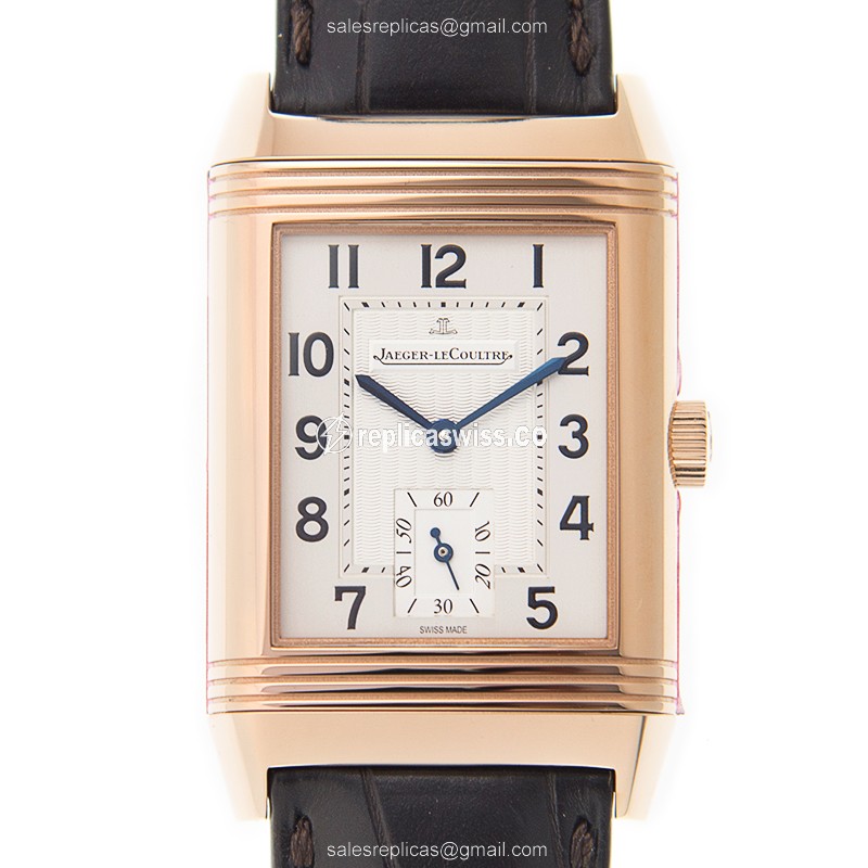 Jaeger-Lecoultre Q2702521 Replica - Manual Wind - 18kt Gold - White Dial - Black Alligator Buckle