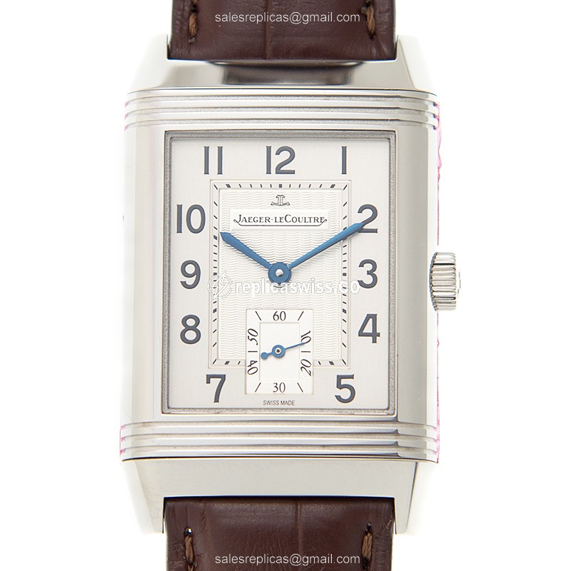 Jaeger-Lecoultre Q2708410 REVERSO - Manual Wind - Stainless Steel - White Dial - Brown Alligator Strap