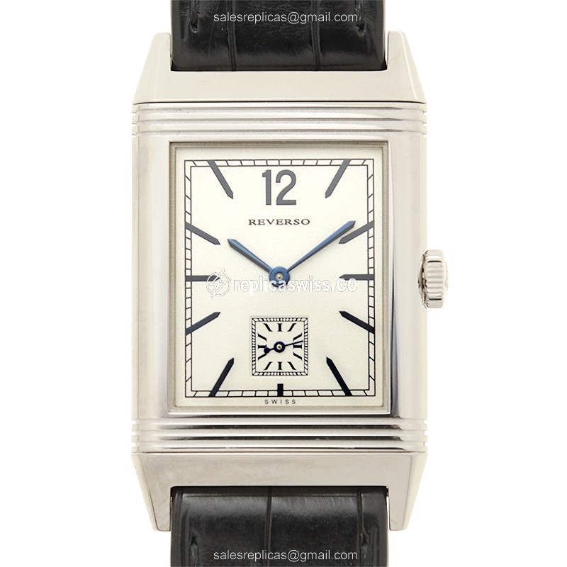 Jaeger-Lecoultre Q2783520 REVERSO - Manual Wind - 18kt White Gold - Silver Dial - Buckle Clasp - Black Alligator Strap