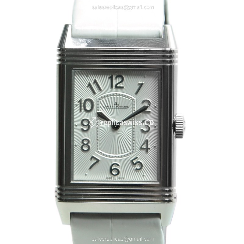 Jaeger-Lecoultre Q3208420 Replica - Quartz - Stainless Steel - Silver Dial - White Alligator Strap