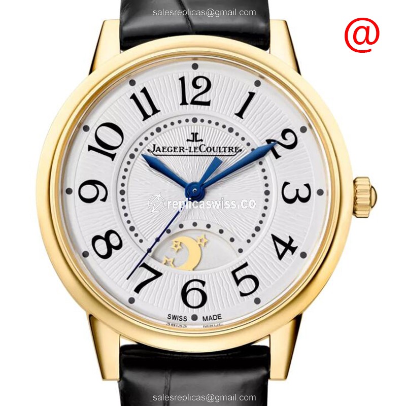 Jaeger-Lecoultre Rendez-Vous Replica - Automatic - 18kt Yellow Gold - White Dial - Black Alligator Buckle