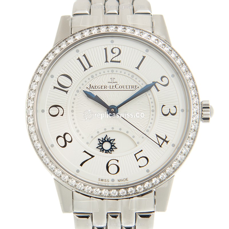 Jaeger-Lecoultre Q3448130 Rendez-Vous - Automatic - White Dial - Diamond bezel - Silver/Steel strap