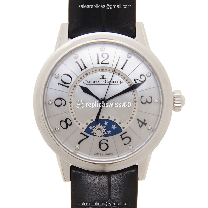 Jaeger-Lecoultre Q3468490 Rendez-Vous - Automatic - Steel Case - White Dial - Black Alligator Strap