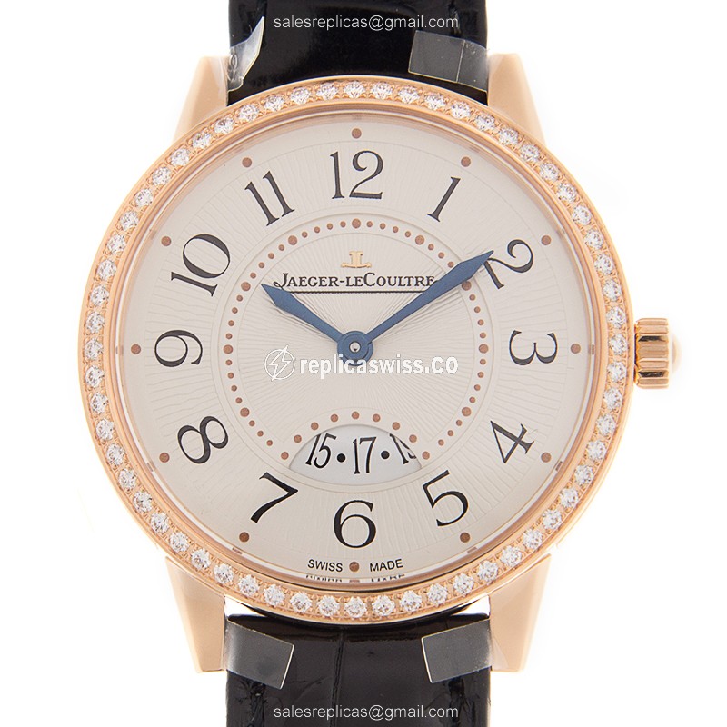 Jaeger-Lecoultre Q3472530 Rendez-Vous Quartz - 18kt Rose Gold Case - White Dial - Alligator Black Strap