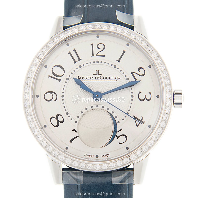 Jaeger-Lecoultre Q3578420 Rendez-Vous Replica - Automatic - Silver Dial - Leather Blue Strap