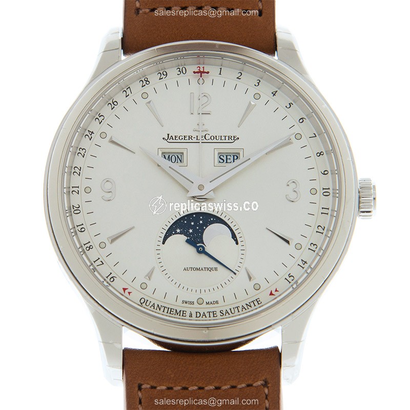 Jaeger-Lecoultre Q4148420 Master Ultra Thin - Auto - Silver Dial - Leather Brown Strap