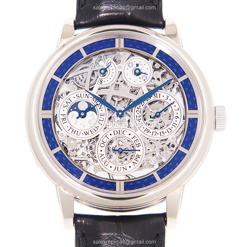 Jaeger-Lecoultre Q50635SQ Replica - Manual Wind - 18kt Gold - Silver Dial - Leather Black Strap