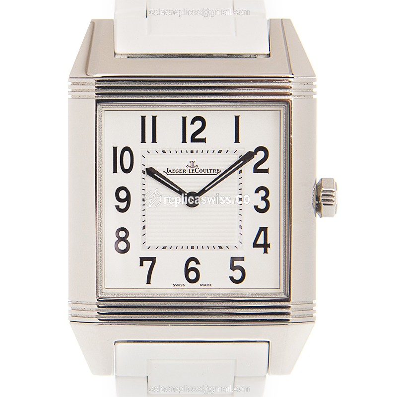 Jaeger-Lecoultre Q7068720 Replica - Quartz - Steel Case - White Dial - Leather Strap