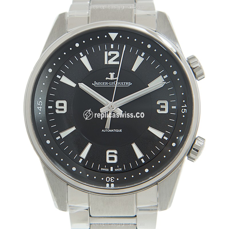 Jaeger-LeCoultre Polaris Date Replica - Steel - Black Dial