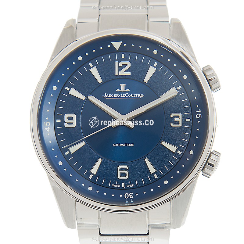 Jaeger-Lecoultre Q9008180 Replica - Automatic - Blue Dial - Steel Case - Silver Strap - Luxury Replica POLARIS DATE Watch