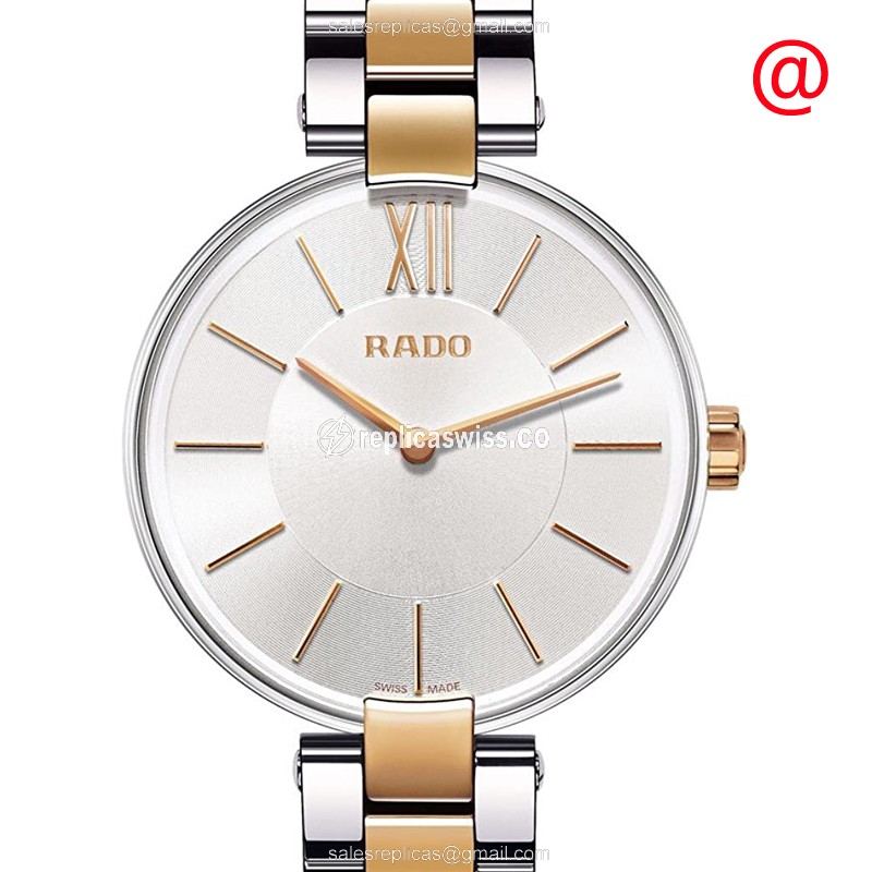 Rolex R22850103 Replica - Quartz - Silver Dial - Gold-Steel Strap - Luxury Replica COUPOLE CLASSIC Watch