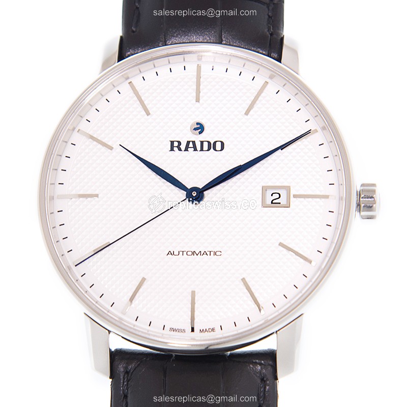 Rado CENTRIX Automatic - Steel Case - White Dial - Black Leather Strap