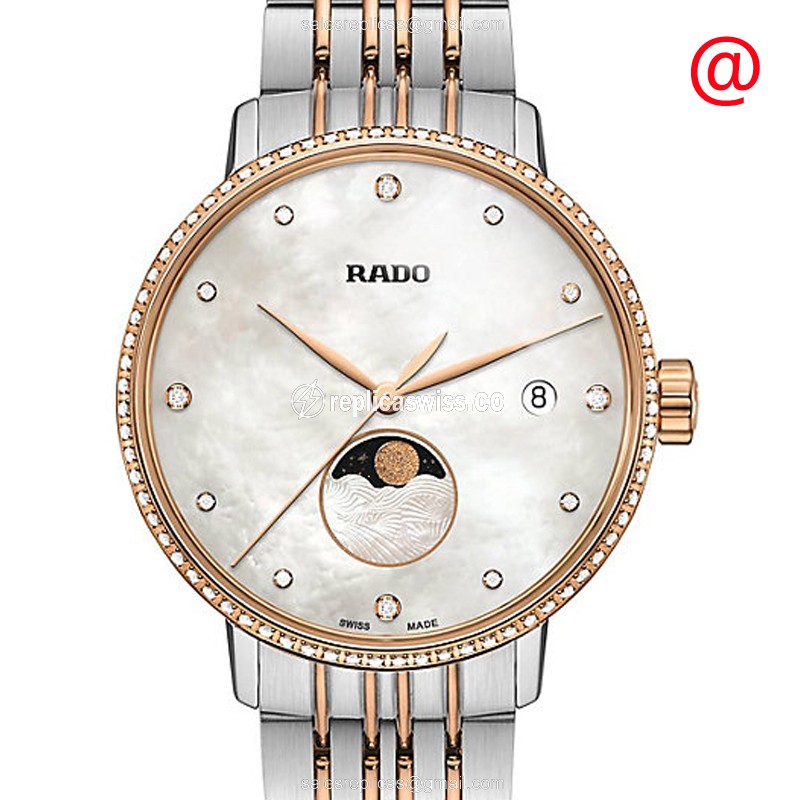 Rado COUPOLE CLASSIC Quartz Gold-Plated - White Dial - Gold Strap - Luxury Replica COUPOLE CLASSIC Watch