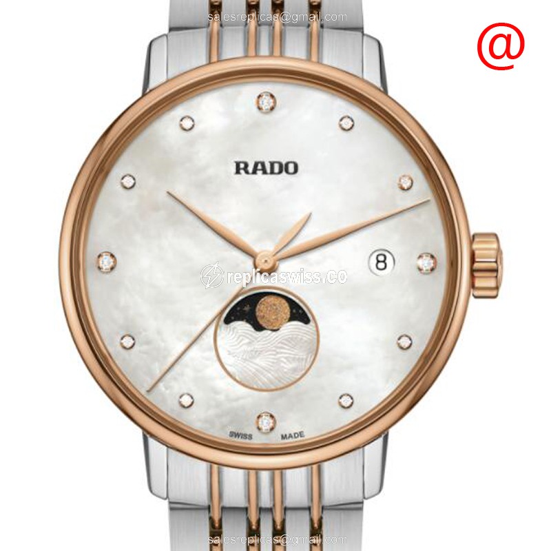 Rado Coupole Classic Replica - Quartz - Rose Gold - White - Luxury Replica COUPOLE CLASSIC Watch