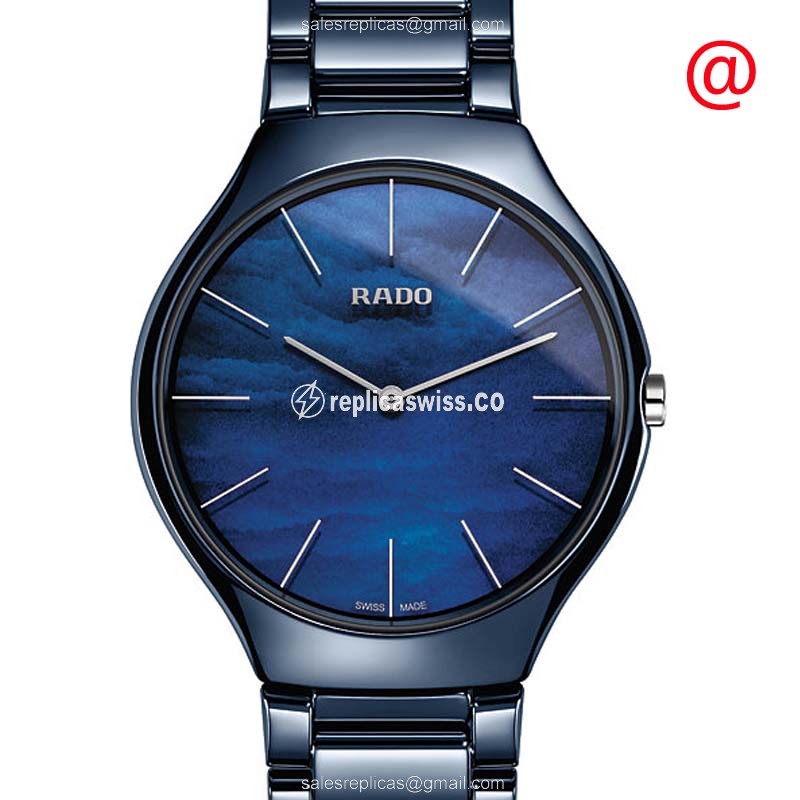 Rado TRUE THINLINE Quartz Ceramic - Blue Dial - Blue Ceramic Strap
