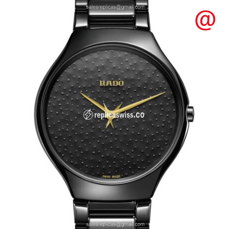 Rado TRUE THINLINE Quartz Ceramic - Black Dial - Black Ceramic Strap
