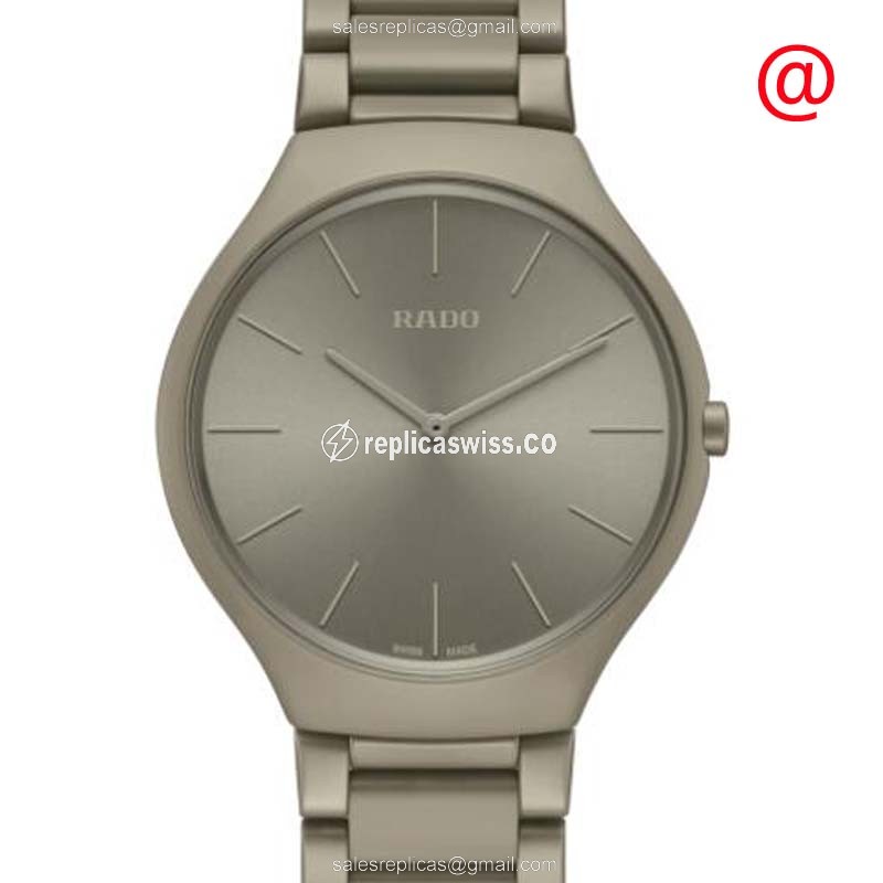 Rolex R27098682 TRUE THINLINE Replica - Quartz - Ceramic Case - Gray Dial - Grey Ceramic Strap